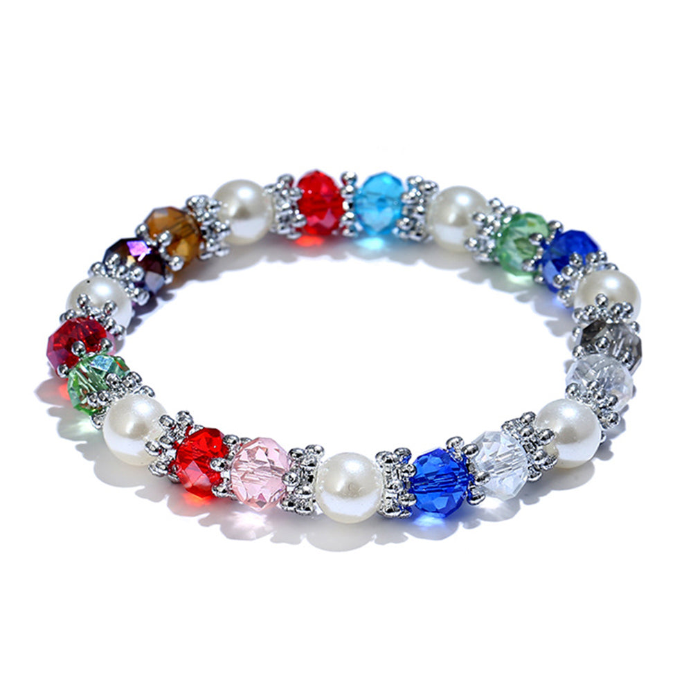 Women's Colorful Pearl Beaded Bracelet