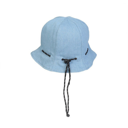 Women's Drawstring Denim Bucket Hat