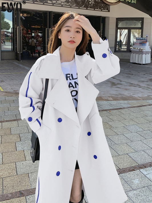 Women's Long Fashion Double-Breasted Coat