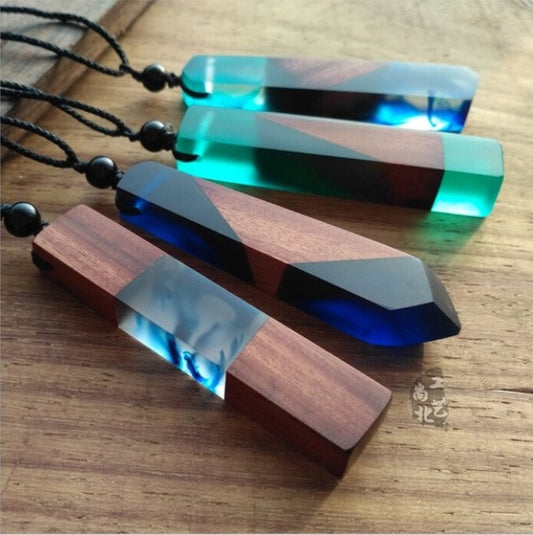 Unisex Men's/Women's Wood & Resin Necklaces