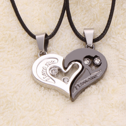 Couple Heart Shape I Love You Necklace