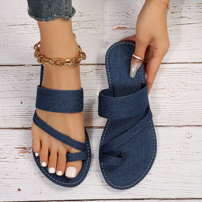 Women's Flat Bottom Toe Strap Sandals