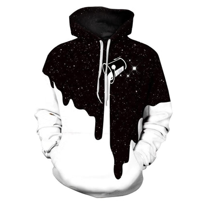 Men's 3D-Printed Paint Spill Hooded Sweatshirt