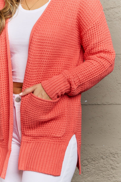 Women's Bright & Cozy Waffle Knit Cardigan