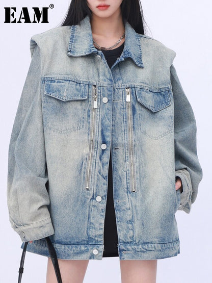 Women's Oversized Loose Fit Jean Jacket