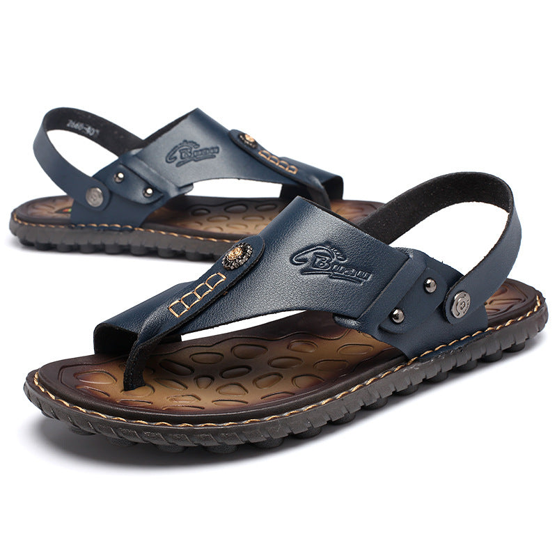 Men's Leather Open-Toes Sandals