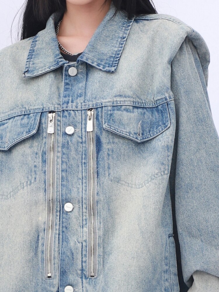 Women's Oversized Loose Fit Jean Jacket