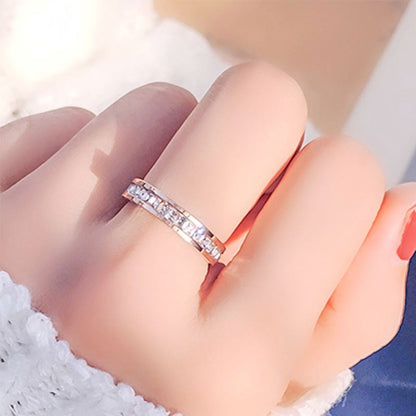 Women's Single and Double Full of Diamonds Fashion Ring