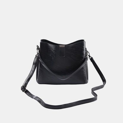 Vegan Leather Bucket Shoulder Bag