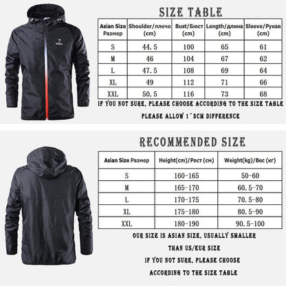 Men's Lightweight Hooded Windbreaker Jacket