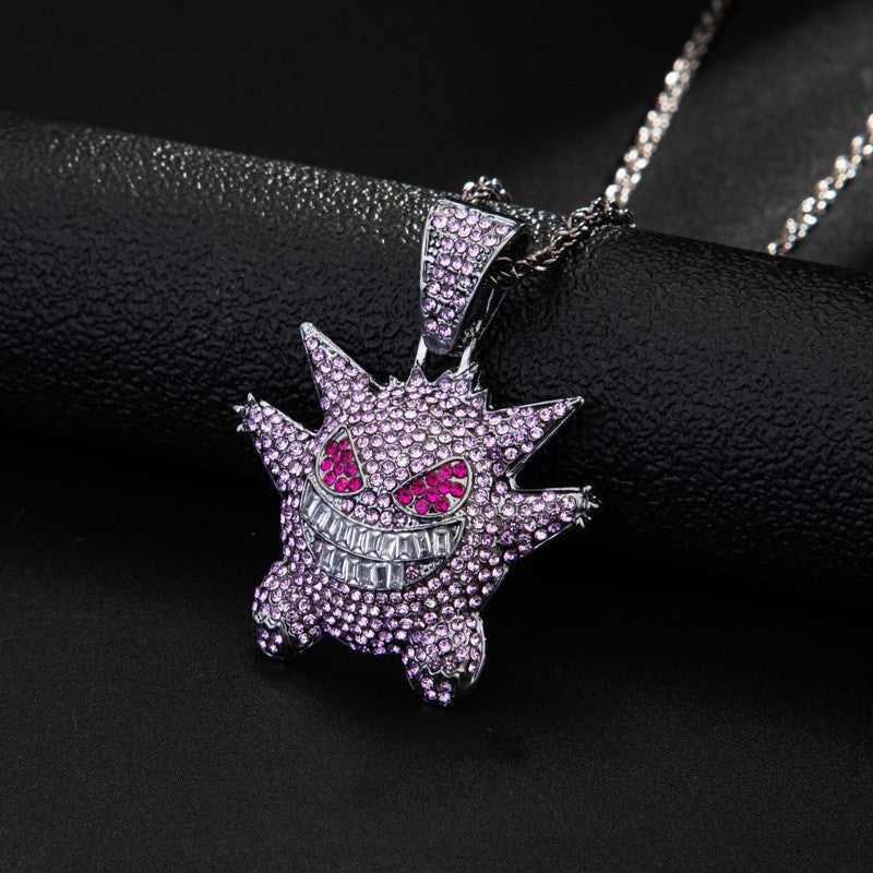 Men's Cartoon Ghost Diamond Necklace