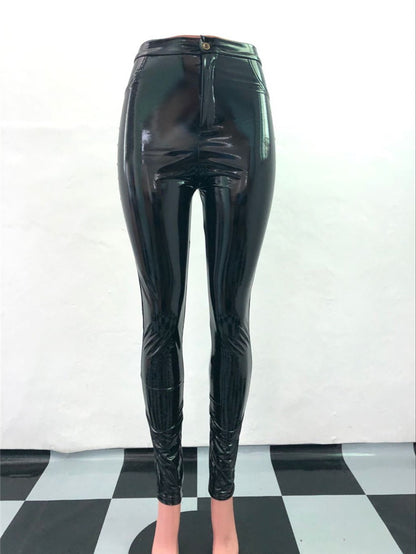 Women's Stretch Leather Fashion Pants