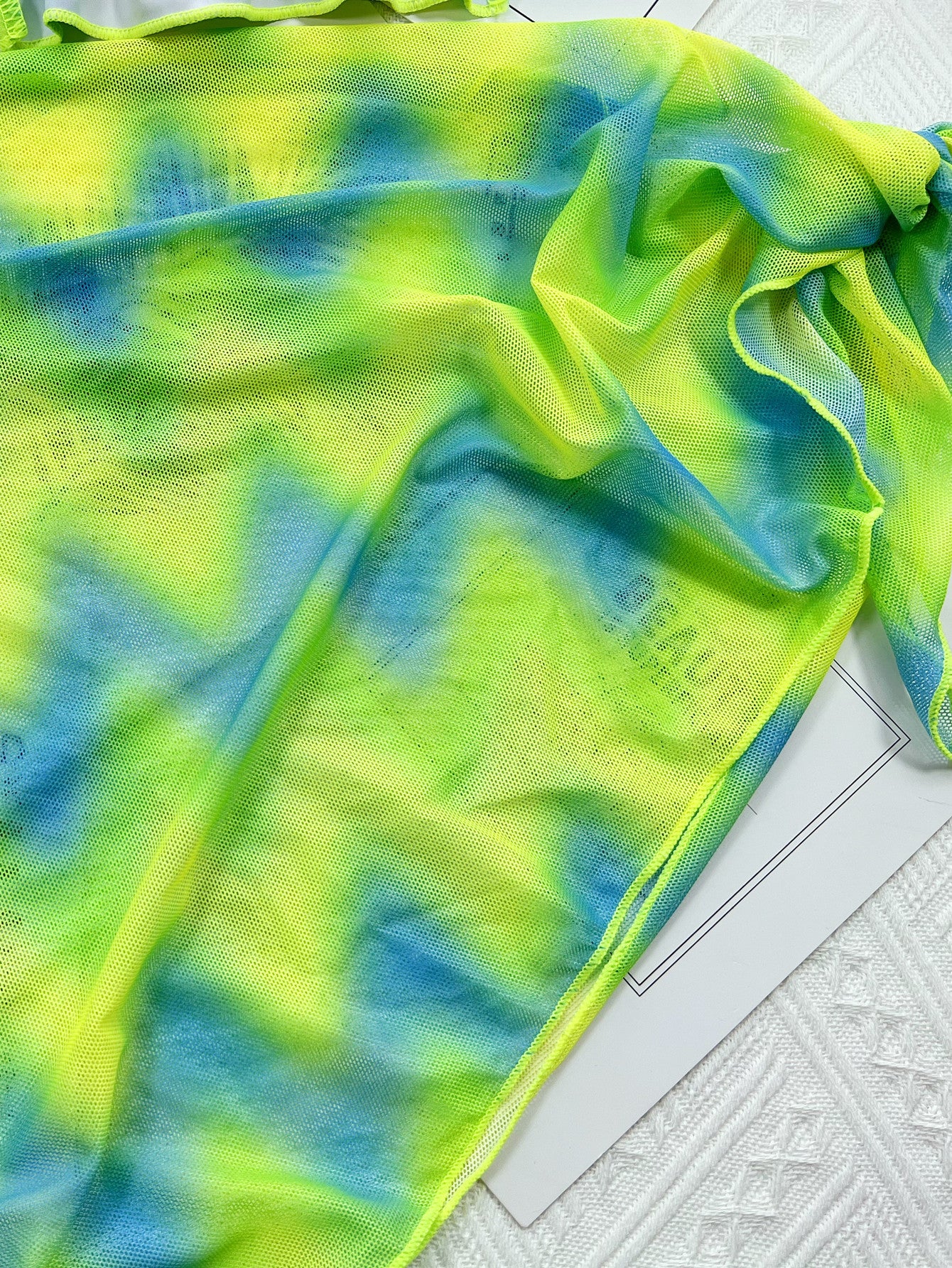 Women's 3pc Tie Dye Bikini Swimsuit Set