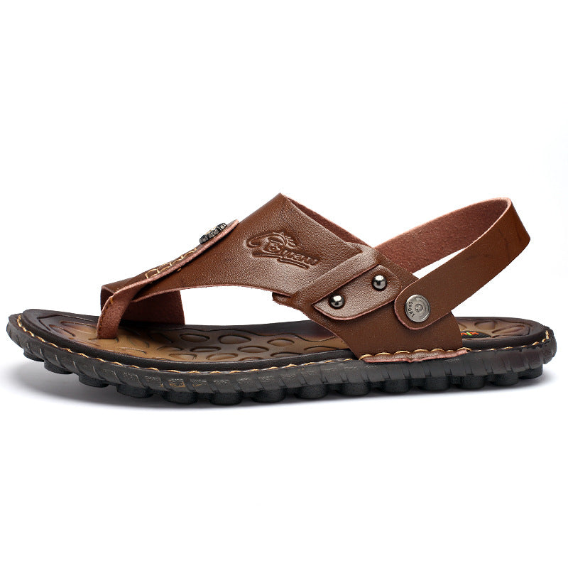 Men's Leather Open-Toes Sandals