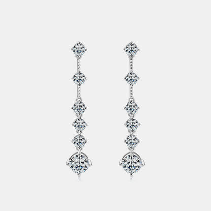 4 Carat Moissanite 925 Sterling Silver Earrings