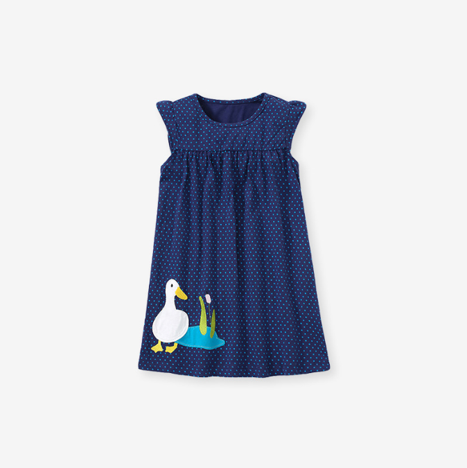 Girl's Duck Design Summer Dress