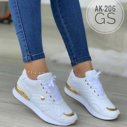 Women's Flat Sole Round Toe Casual Sneaker