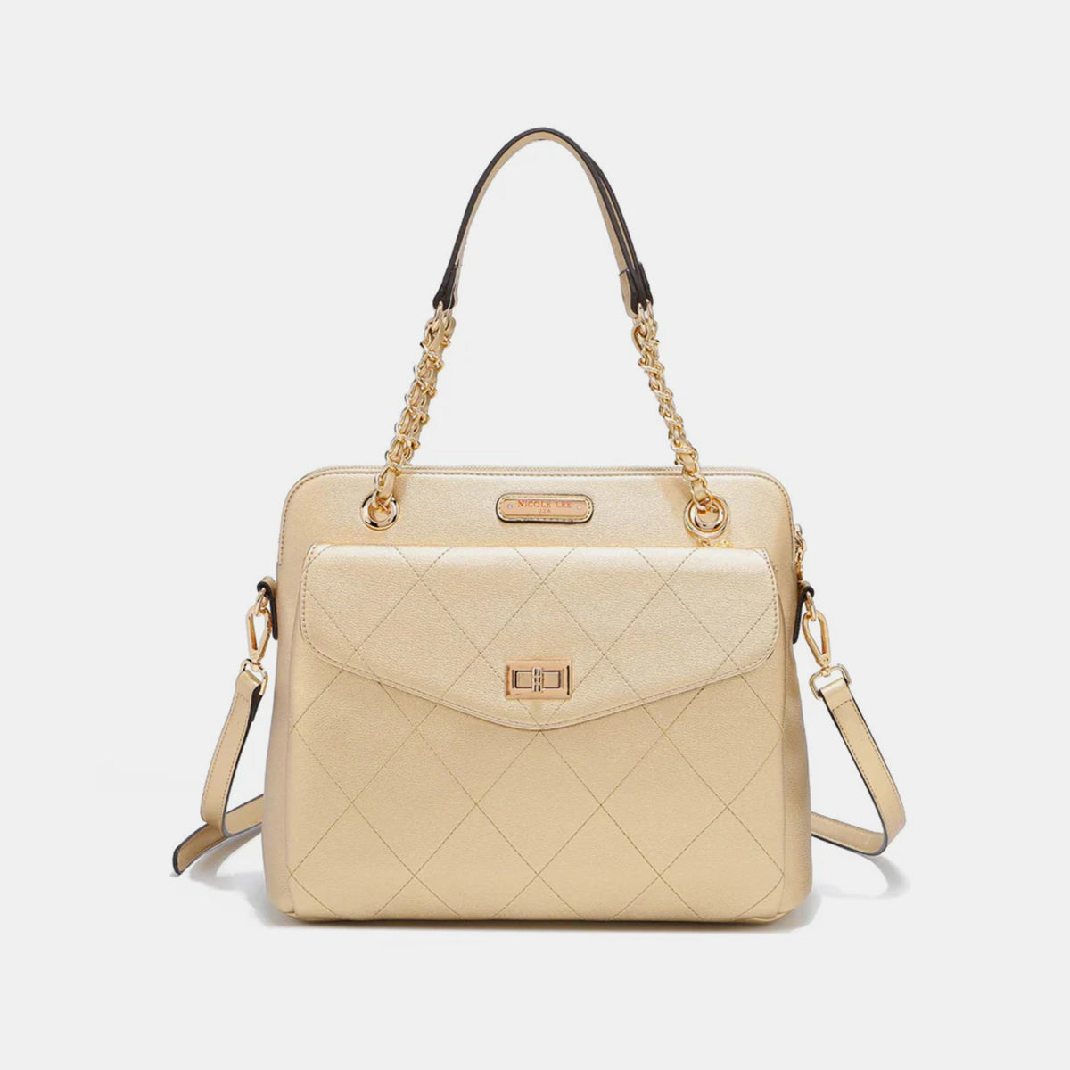 Nicole Lee Diamond Quilted Crossbody Bag