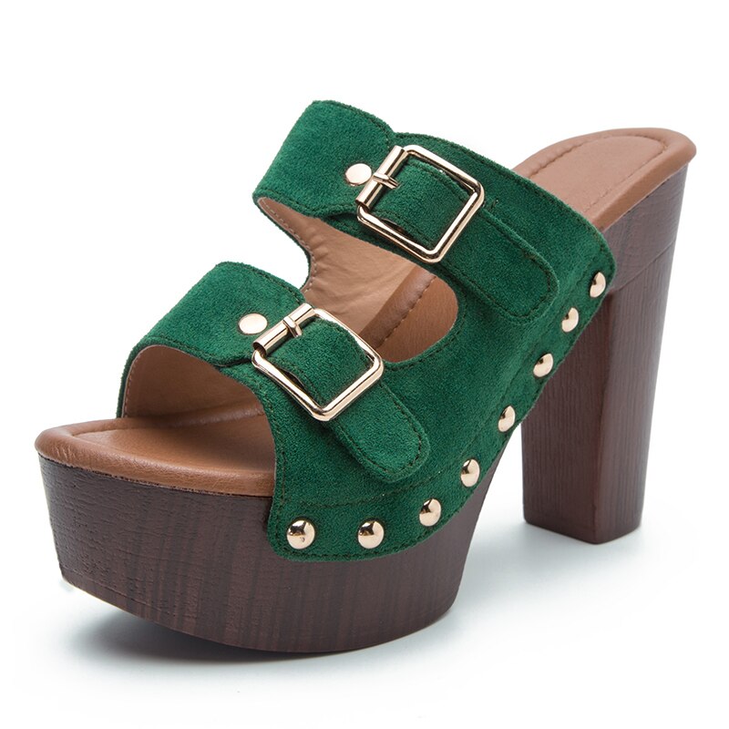 Women's Rivet Style Platform Heels