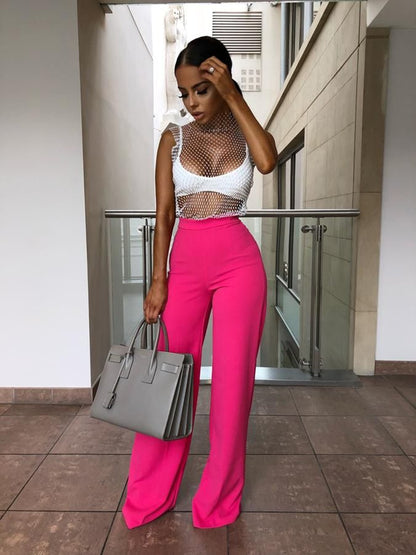 Women's High Waist Wide Leg Pants