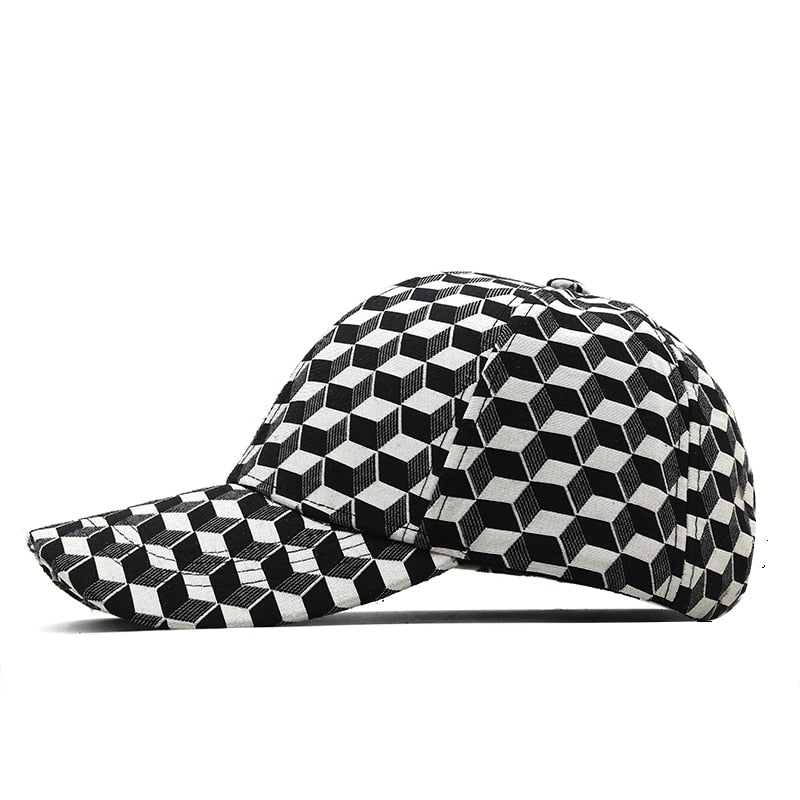 Unisex Men's/Women's Plaid Design Adjustable Baseball Cap