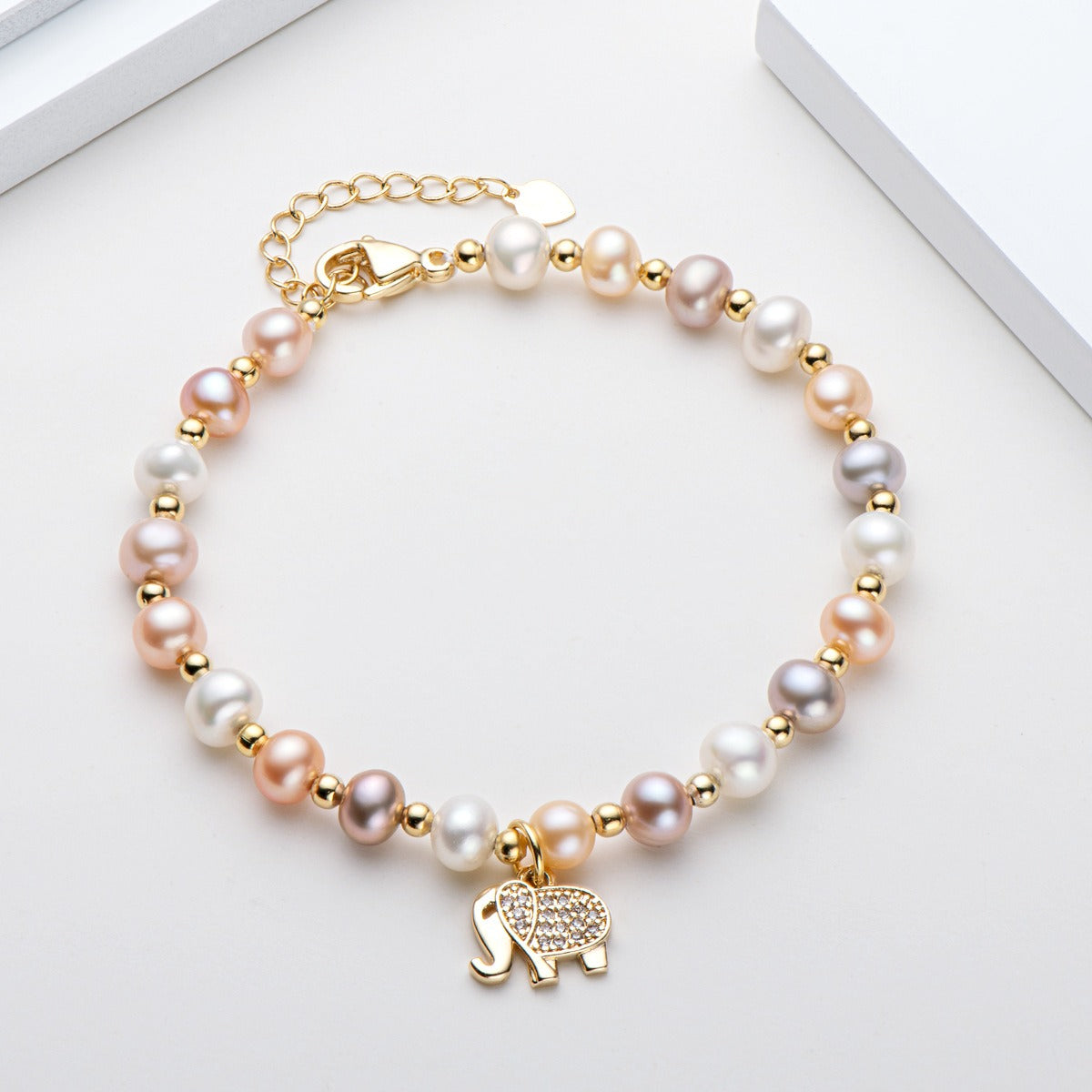 Women's 14K Gold Plated Wrapped Pearl Bracelet