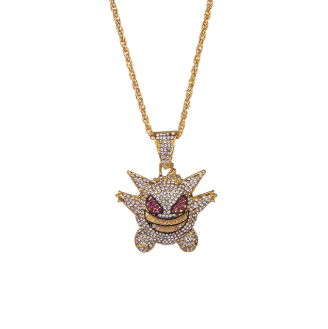 Men's Cartoon Ghost Diamond Necklace