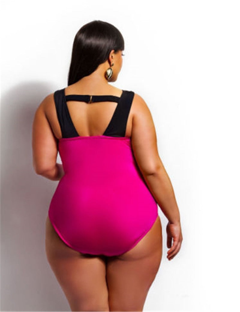 Women's Plus Size One Piece Halter Bathing Suit