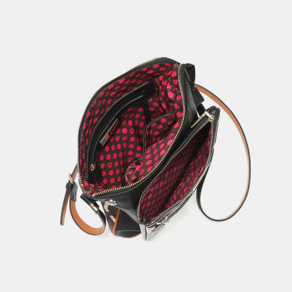 Nicole Lee Geometric Pattern Crossbody Bag