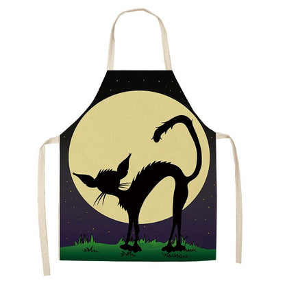 Cat-Print Kitchen Apron