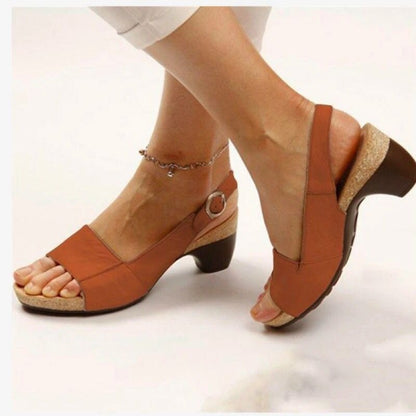 Women's Fish Mouth Heel Sandals