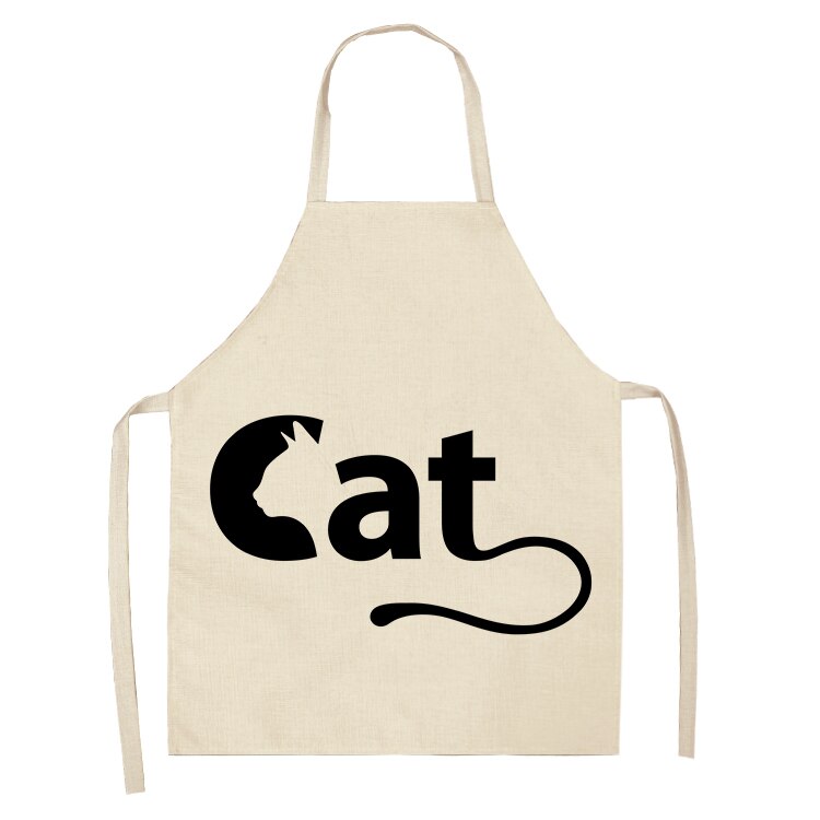 Cat-Print Kitchen Apron