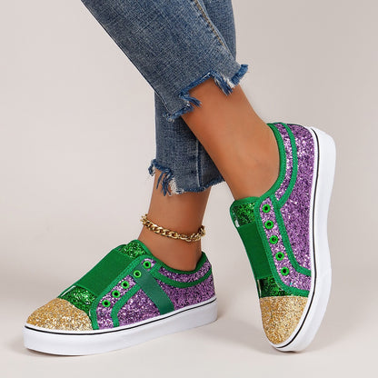 Women's Colorful Sequin Canvas Shoes