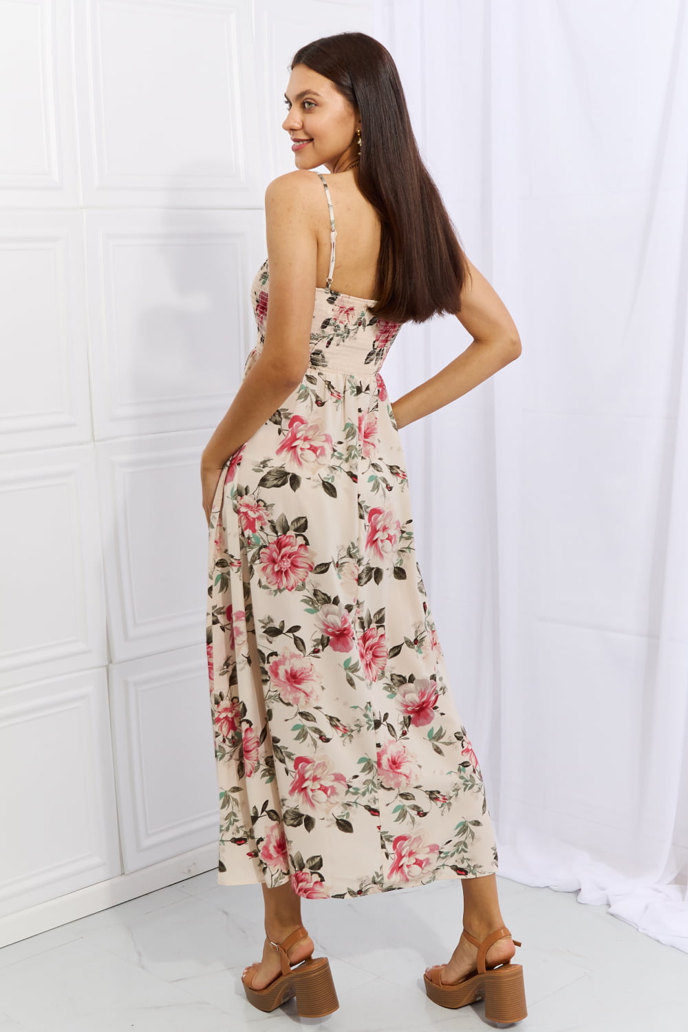 Hold Me Tight Sleeveless Floral Maxi Dress