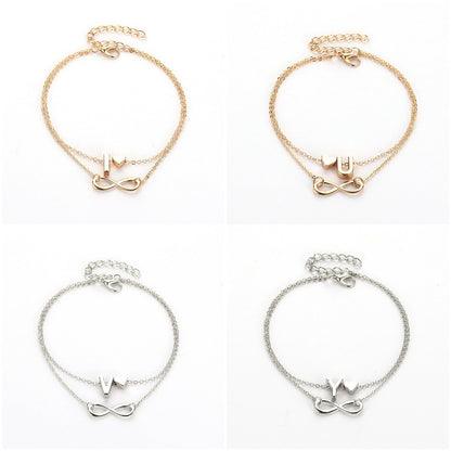 Women's Infinity Initial Anklet