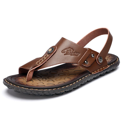 Men's Leather Open-Toes Sandals