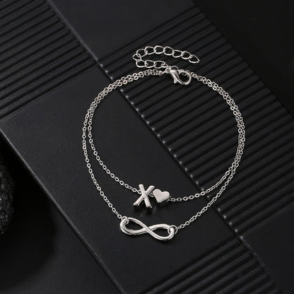 Women's Infinity Initial Anklet