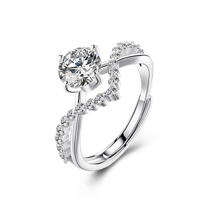 Couple's Love Coronation Moissanite Ring Set