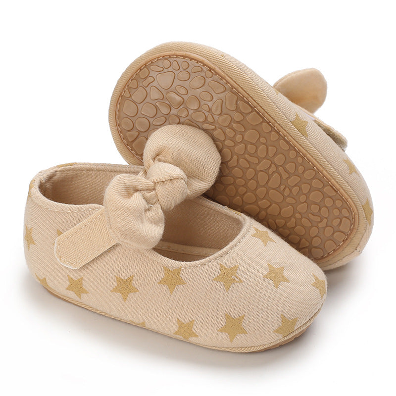 Girl's Infant/Toddler Hearts or Stars Bow Non-Slip Shoes