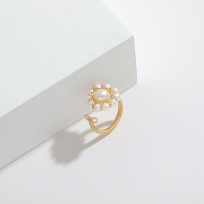 Women's 14K Gold Plated Imitation Freshwater Pearl Ring