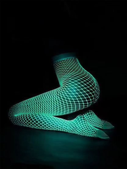 Glow In The Dark Sexy Fishnet Stockings