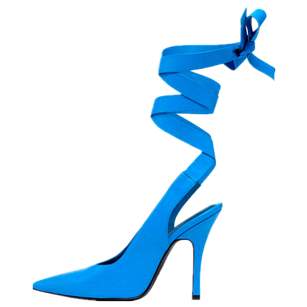 Women's Swirl Ankle Strap High Heels