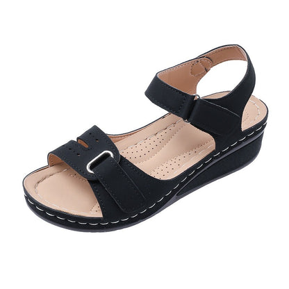 Women's Velcro Double Strap Thick Bottom Sandals