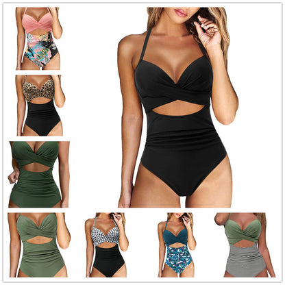 Women's Triangle-Cutout One-Piece Bathing Suit