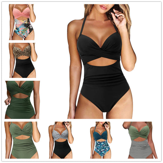 Women's Triangle-Cutout One-Piece Bathing Suit