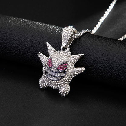 Men's Cartoon Ghost Diamond Necklace