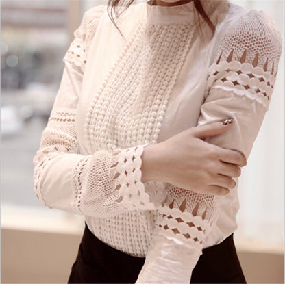 Women's Long Sleeve Embroidered Blouse