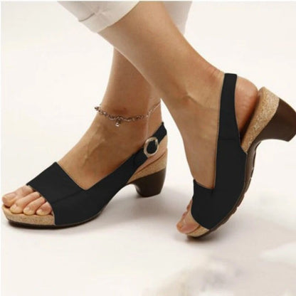 Women's Fish Mouth Heel Sandals