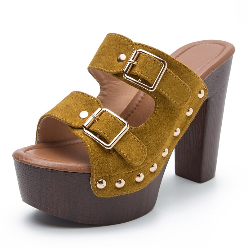 Women's Rivet Style Platform Heels