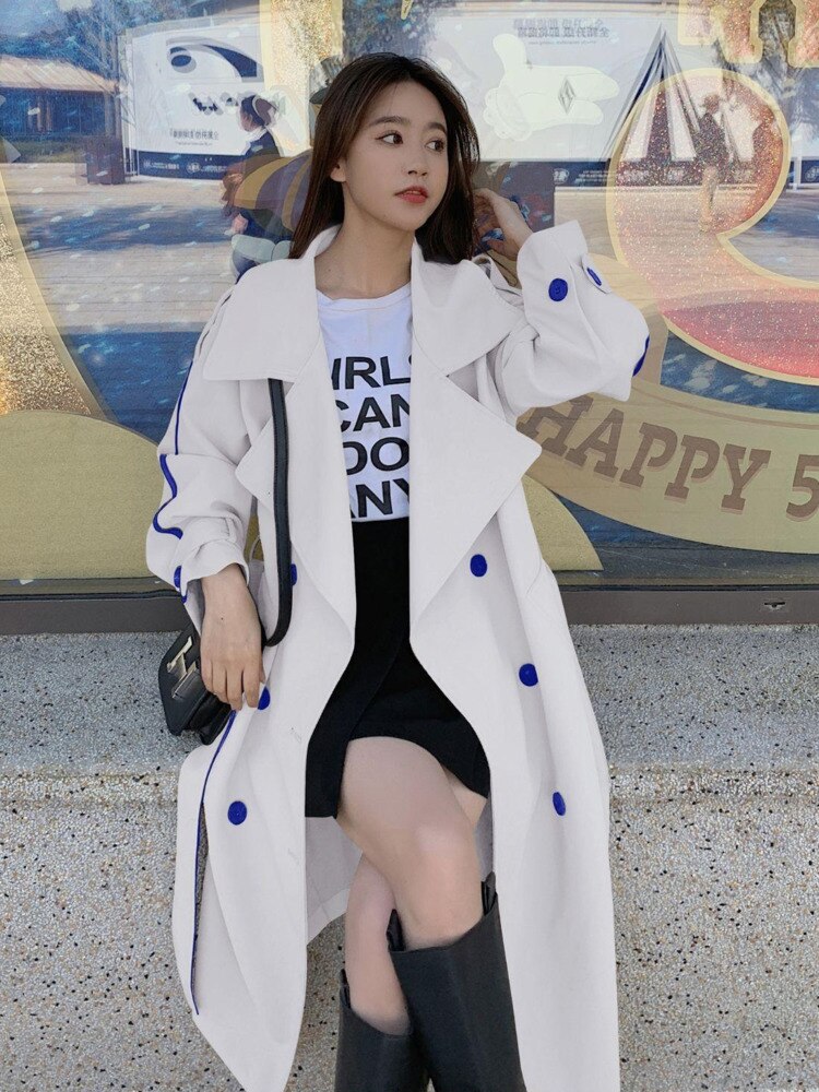 Women's Long Fashion Double-Breasted Coat